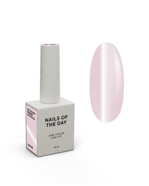 NAILSOFTHEDAY Korean cat eye 02 - jasno-różowy lakier hybrydowy z efektem "kocie oko", 10 ml
