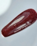 NAILSOFTHEDAY Sangria Gel Polish - czerwony lakier hybrydowy z odblaskową drobinką, 10 ml