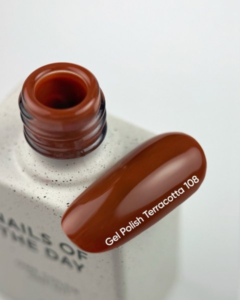 NAILSOFTHEDAY Terracotta Gel Polish - ceglany lakier hybrydowy o ciepłym odcieniu, 10 ml
