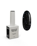 NAILSOFTHEDAY Manhattan Gel Polish - czarny z holo drobinką odblaskowy lakier hybrydowy, 10 ml