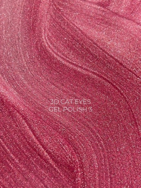 TOUCH 3D Cat Eyes Gel Polish 03 - różowy lakier hybrydowy z efektem „kociego oka", 9 ml