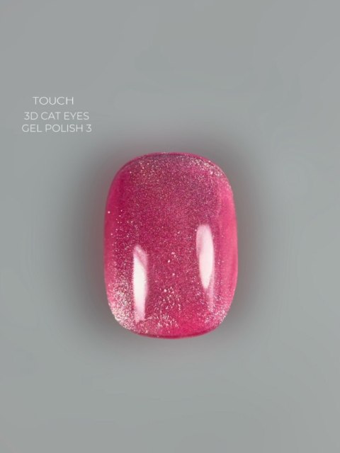 TOUCH 3D Cat Eyes Gel Polish 03 - różowy lakier hybrydowy z efektem „kociego oka", 9 ml