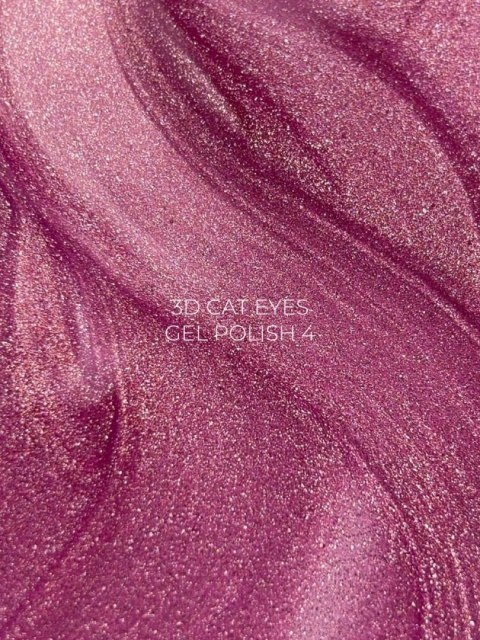 TOUCH 3D Cat Eyes Gel Polish 04 - różowo-fioletowy lakier hybrydowy z efektem „kociego oka", 9 ml