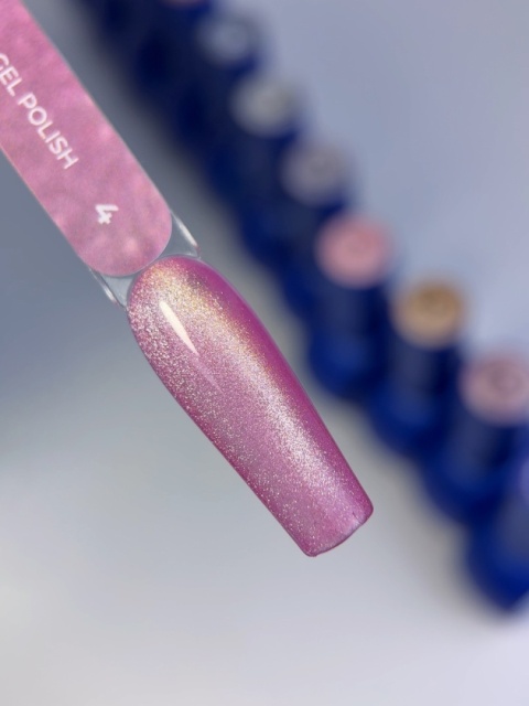 TOUCH 3D Cat Eyes Gel Polish 04 - różowo-fioletowy lakier hybrydowy z efektem „kociego oka", 9 ml