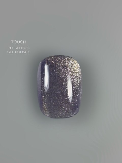 TOUCH 3D Cat Eyes Gel Polish 06 - szaro-fioletowy lakier hybrydowy z efektem „kociego oka", 9 ml