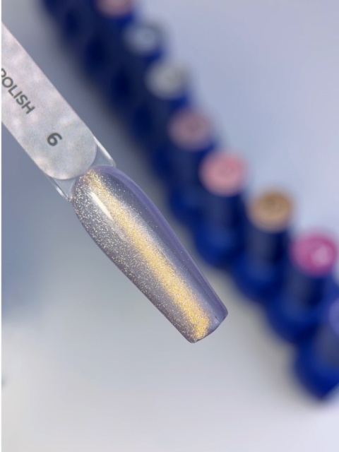 TOUCH 3D Cat Eyes Gel Polish 06 - szaro-fioletowy lakier hybrydowy z efektem „kociego oka", 9 ml