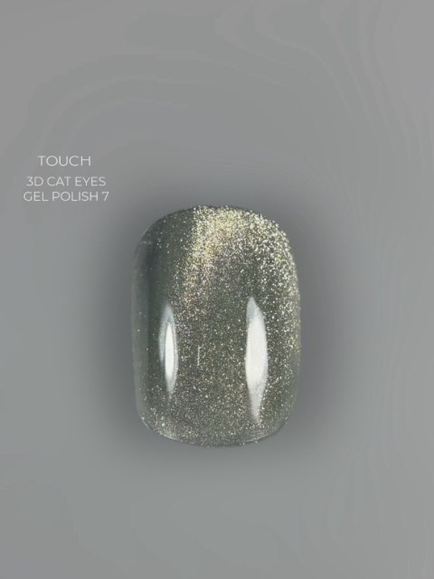 TOUCH 3D Cat Eyes Gel Polish 07 - szaro-beżowy lakier hybrydowy z efektem „kociego oka", 9 ml