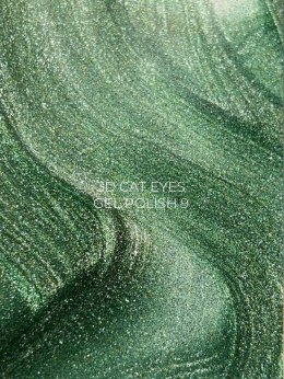 TOUCH 3D Cat Eyes Gel Polish 09 - zielony lakier hybrydowy z efektem „kociego oka