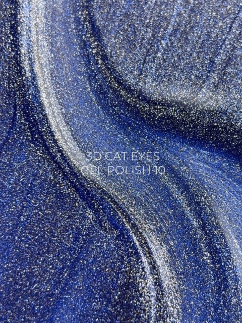 TOUCH 3D Cat Eyes Gel Polish 10 - granatowy lakier hybrydowy z efektem „kociego oka", 9 ml