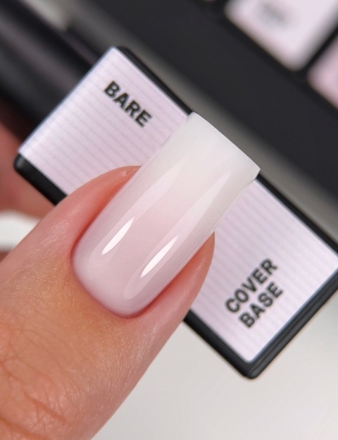 BIBLIOTEKA Cover Base 03 Bare – kamuflująca baza hybrydowa w naturalnym odcieniu nude, 10 ml