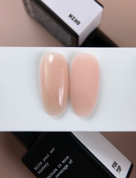 BIBLIOTEKA Cover Base 06 Skin – kamuflująca baza hybrydowa w ciepłym jasnobeżowym odcieniu, 10 ml