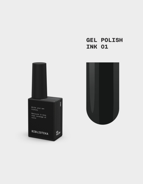 BIBLIOTEKA Gel Polish 01 Ink, 10 ml