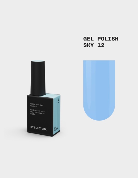 BIBLIOTEKA Gel Polish 12 Sky, 10 ml