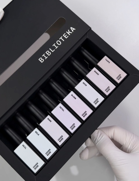 BIBLIOTEKA Cover Base Collection 01-08, 10 ml - profesjonalny zestaw baz kamuflujących