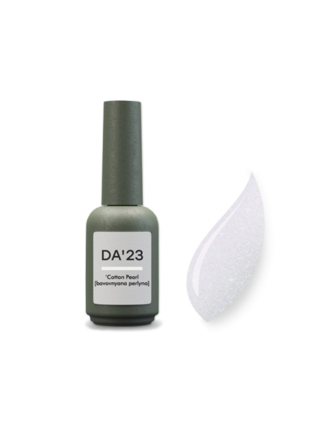 DA'23 'COTTON PEARL GEL POLISH - perłowo-biały lakier hybrydowy z drobinkami, 14 ML