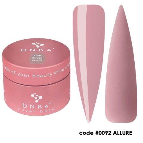 DNKa' Cover Base #0092 Allure - beżowa baza hybrydowa, 30 ml