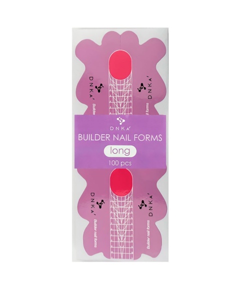 DNKa' PAPER BUILDER NAIL FORM LONG - papierowe szablony do przedłużania paznokci, 100 szt