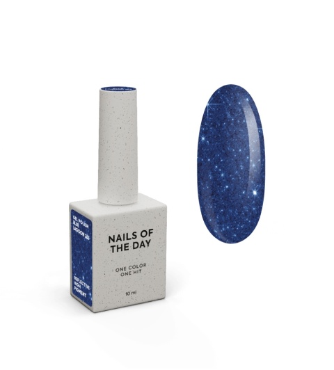 NAILSOFTHEDAY Blue Lagoon Gel Polish - granatowy odblaskowy lakier hybrydowy, 10 ml