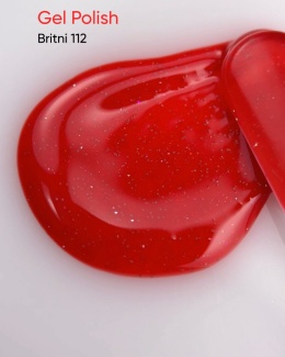 NAILSOFTHEDAY Britni Gel Polish - jaskrawoczerwony lakier hybrydowy z drobinką odblaskową, 10 ml