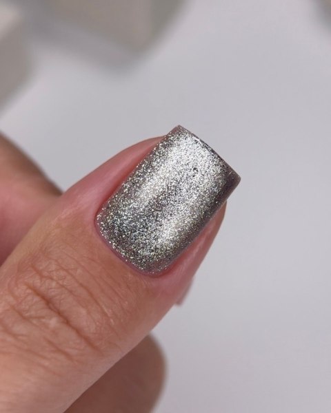 NAILSOFTHEDAY Cat Eye Gel Polish 01 - srebrno-szary lakier hybrydowy z efektem "kocie oko", 6 ml