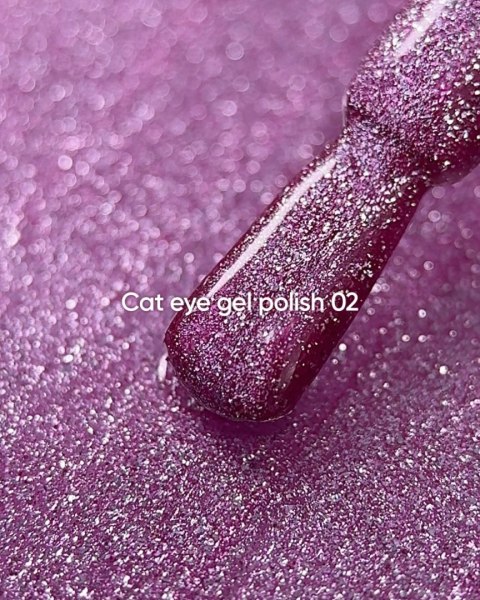 NAILSOFTHEDAY Cat Eye Gel Polish 02 - różowy lakier hybrydowy z efektem "kocie oko", 6 ml