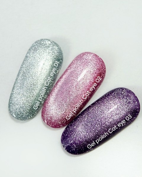 NAILSOFTHEDAY Cat Eye Gel Polish 03 - głęboki fioletowy lakier hybrydowy z efektem "kocie oko", 6 ml