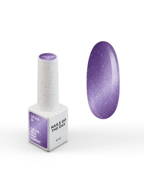 NAILSOFTHEDAY Cat Eye Gel Polish 04 - intensywnie fioletowy lakier hybrydowy z efektem "kocie oko", 6 ml