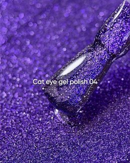 NAILSOFTHEDAY Cat Eye Gel Polish 04 - intensywnie fioletowy lakier hybrydowy z efektem 
