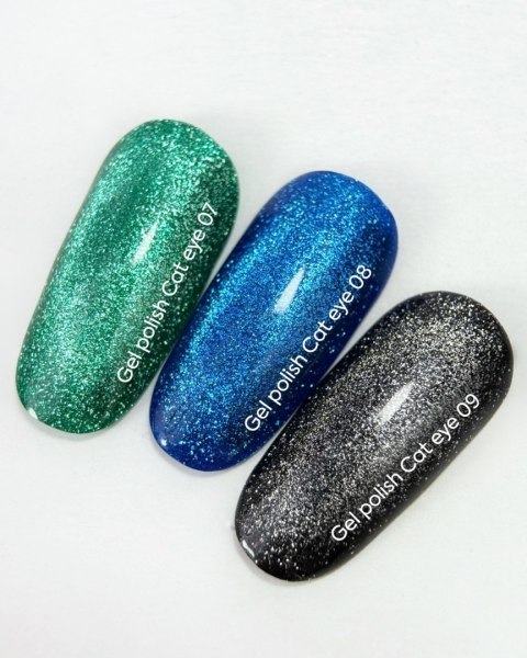 NAILSOFTHEDAY Cat Eye Gel Polish 07 - zielony lakier hybrydowy z efektem "kocie oko", 6 ml