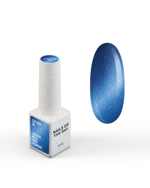 NAILSOFTHEDAY Cat Eye Gel Polish 08 - niebieski lakier hybrydowy z efektem "kocie oko", 6 ml