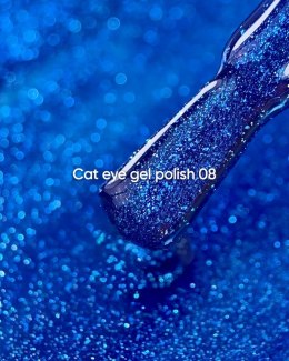 NAILSOFTHEDAY Cat Eye Gel Polish 08 - niebieski lakier hybrydowy z efektem 