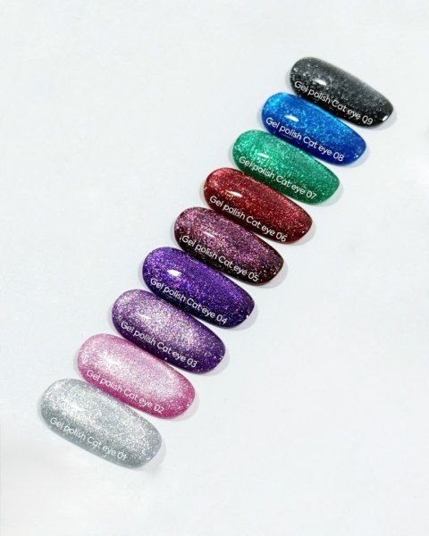 NAILSOFTHEDAY Cat Eye Gel Polish 08 - niebieski lakier hybrydowy z efektem "kocie oko", 6 ml