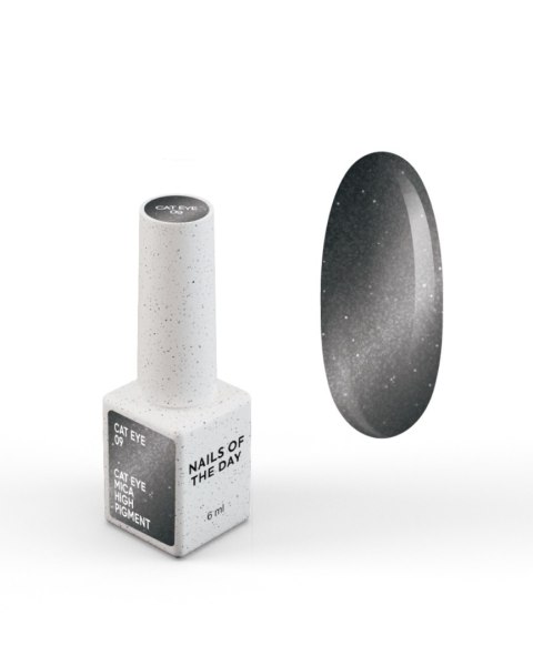 NAILSOFTHEDAY Cat Eye Gel Polish 09 - czarny lakier hybrydowy z efektem "kocie oko", 6 ml