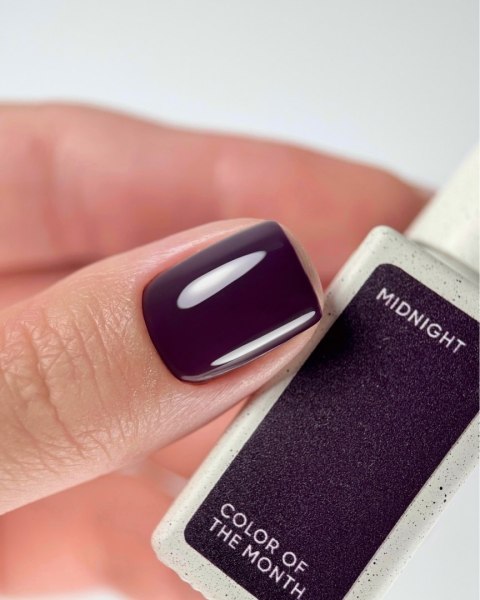 NAILSOFTHEDAY Color of the Month January 2026 Midnight - śliwkowy lakier hybrydowy, 10 ml