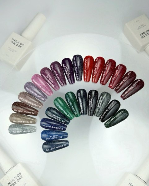 NAILSOFTHEDAY Eclipse Gel Polish - ciemnogranatowy lakier hybrydowy z odblaskową drobinką, 10 ml