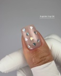 NAILSOFTHEDAY Kupidon top 04 - top z holographicznymi serduszkami bez lepkiej warstwy, 10 ml
