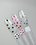 NAILSOFTHEDAY Kupidon top 05 — top z czerwonymi i różowymi serduszkami bez lepkiej warstwy, 10 ml