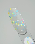 NAILSOFTHEDAY Party top matte - matowy top z neonowymi heksagonami, bez lepkiej warstwy i bez filtrów UV, 10 ml