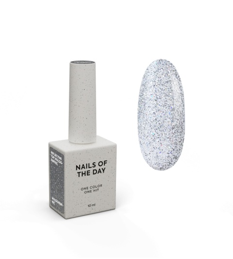 NAILSOFTHEDAY Reflective top Holographic - top z holographiczną drobinką odblaskową bez lepkiej warstwy, 10 ml