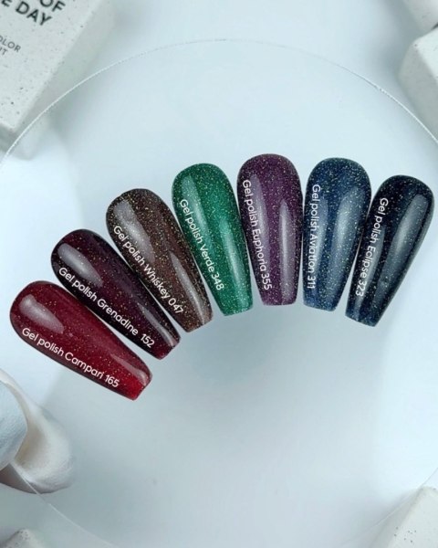 NAILSOFTHEDAY Whiskey Gel Polish - brązowy lakier hybrydowy z odblaskową drobinką, 10 ml