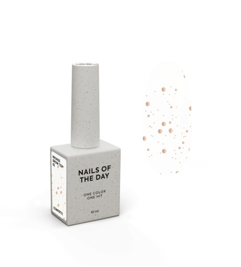 NAILSOFTHENIGHT Bronze snow - top no wipe z nieregularnymi miedzianymi cząsteczkami, 10 ml