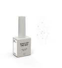 NAILSOFTHENIGHT Silver snow - top no wipe z nieregularnymi srebrnymi cząsteczkami, 10 ml