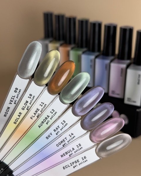 BIBLIOTEKA Cat Eye Gel Polish 11 Flame, 10 ml - miedziano-bursztynowy lakier hybrydowy z efektem „kociego oka”