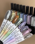 BIBLIOTEKA Cat Eye Gel Polish 12 Aurora, 10 ml - szałwiowo-zielony lakier hybrydowy z efektem „kociego oka”