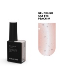 BIBLIOTEKA Cat Eye Gel Polish 19 Peach, 10 ml - brzoskwiniowy lakier hybrydowy z efektem „kociego oka”