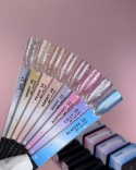 BIBLIOTEKA Cat Eye Gel polish 20 Sorbet, 10 ml - jasnoróżowy lakier hybrydowy z efektem „kociego oka”