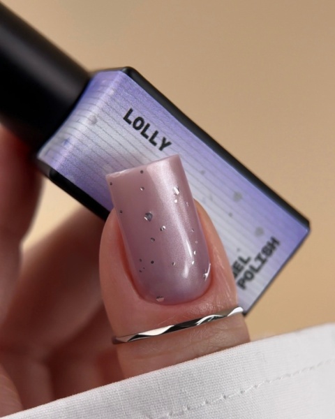 BIBLIOTEKA Cat Eye Gel Polish 23 Lolly, 10 ml - lawendowy lakier hybrydowy z efektem „kociego oka”