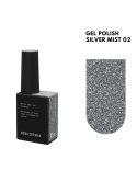 BIBLIOTEKA Flash Gel Polish 02 Silver Mist, 10 ml – srebrny lakier hybrydowy z efektem flash