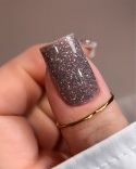 BIBLIOTEKA Flash Gel Polish 04 Rose Gold, 10 ml - różowo-złoty lakier hybrydowy z efektem flash