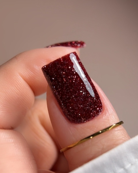 BIBLIOTEKA Flash Gel Polish 07 Wine Soul, 10 ml - bordowy lakier hybrydowy z efektem flash